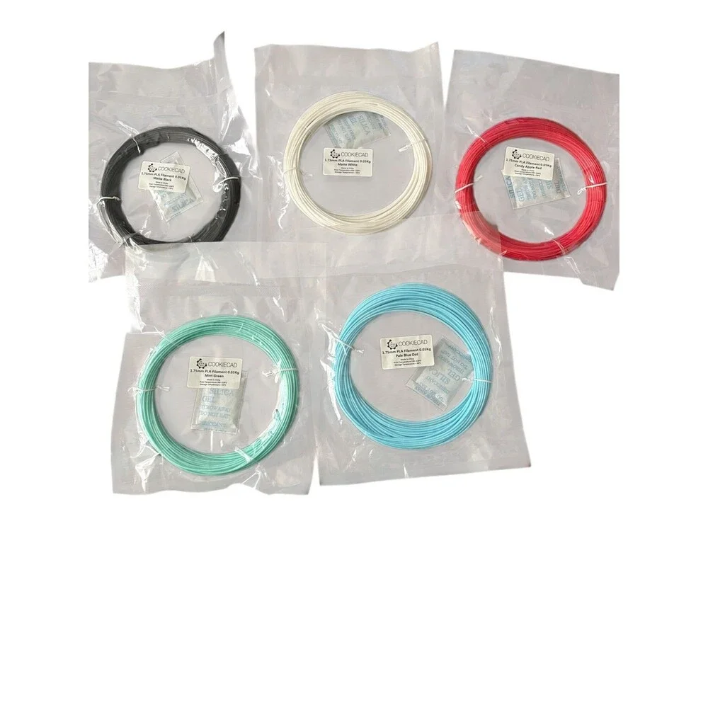 Cookiecad 1.75 PLA Filament .05Kg pack of 5